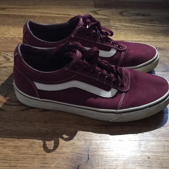 mens burgundy vans shoes